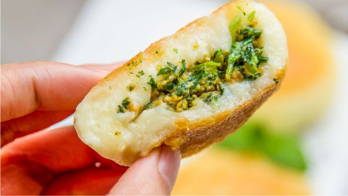 马兰头土豆糯米饼
