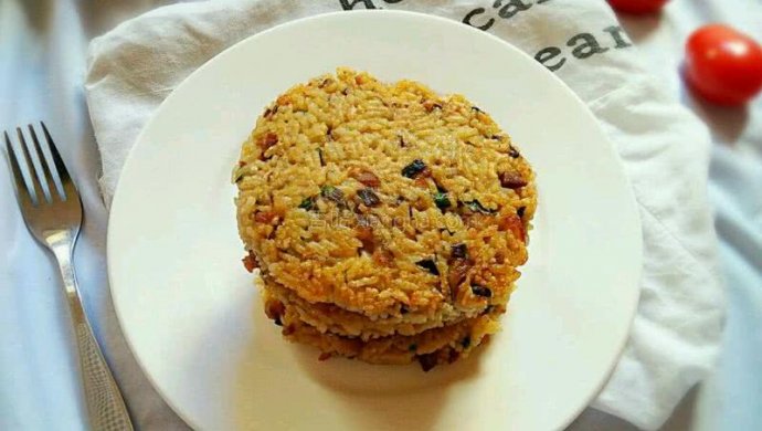 肉未橄榄菜米饭饼