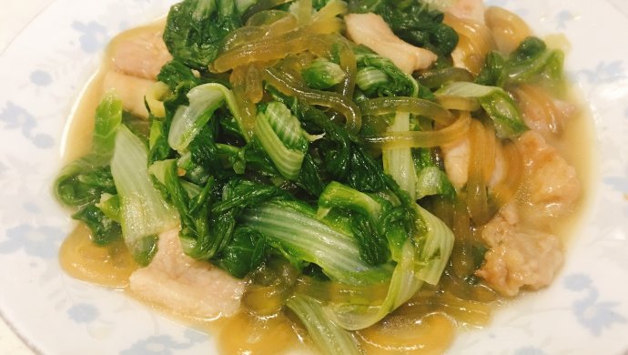 小白菜粉条炖五花肉