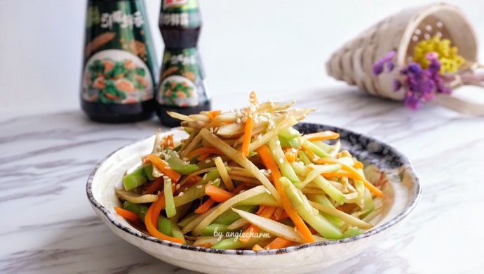 三色清炒牛蒡