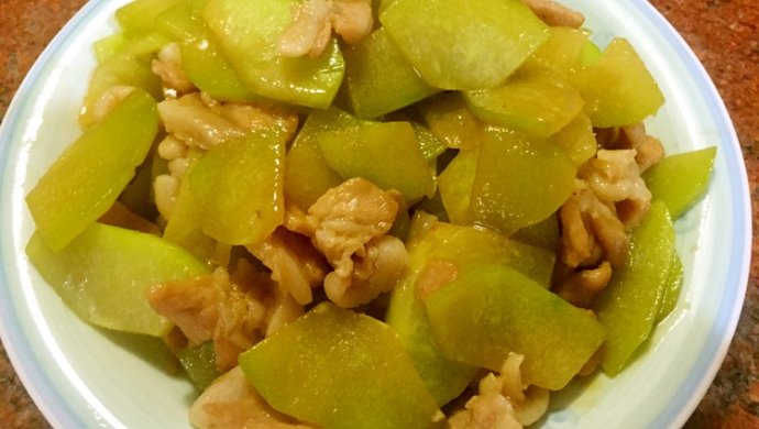 佛手瓜炒肉片