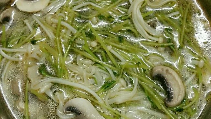 豆苗蘑菇汤