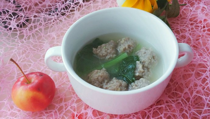 小白菜肉丸粉丝汤
