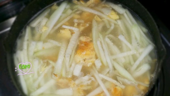 银鱼鸡蛋节瓜汤