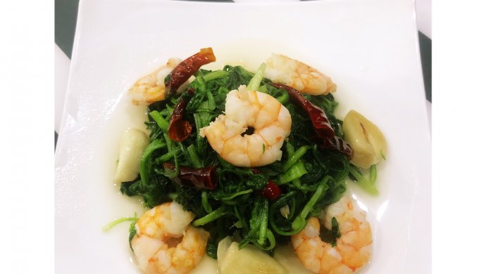 虾仁茼蒿