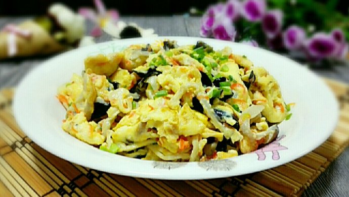 菌菇滑蛋