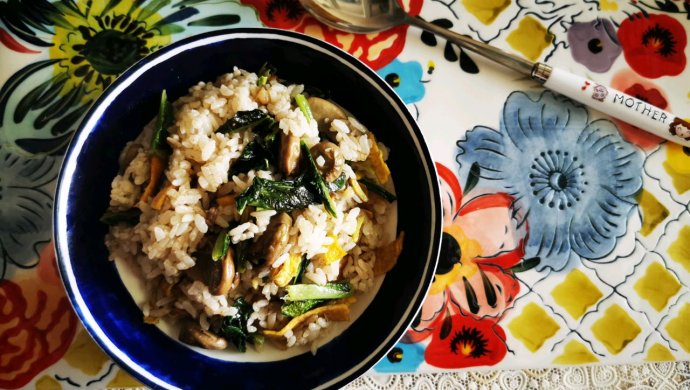 莴苣叶菜饭