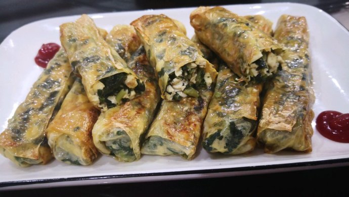 马兰头豆腐皮卷