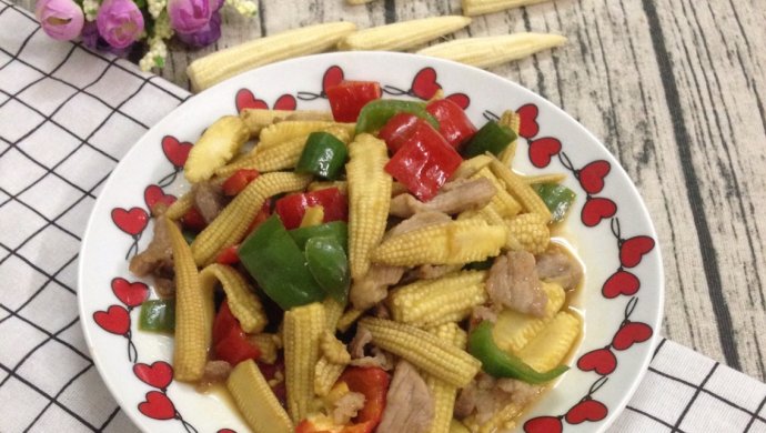 小玉米炒辣椒