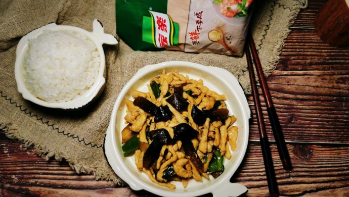 营养～低脂～鸡丝黑皮鸡枞菌