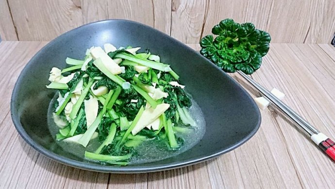 塌棵菜炒冬笋【素食】吃斋食素减肥抗癌-蜜桃爱营养师私厨