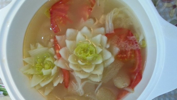 莲花竹荪鸡汤