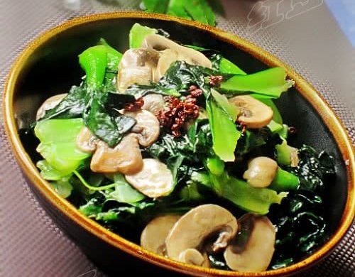 椒油口蘑小油菜