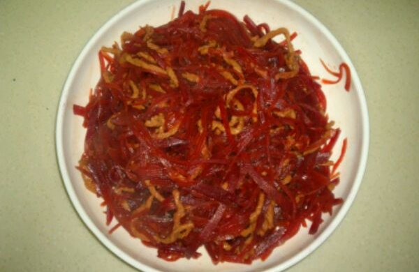 紫菜头炒肉丝