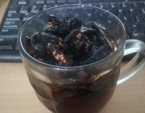 野生紫灵芝泡水