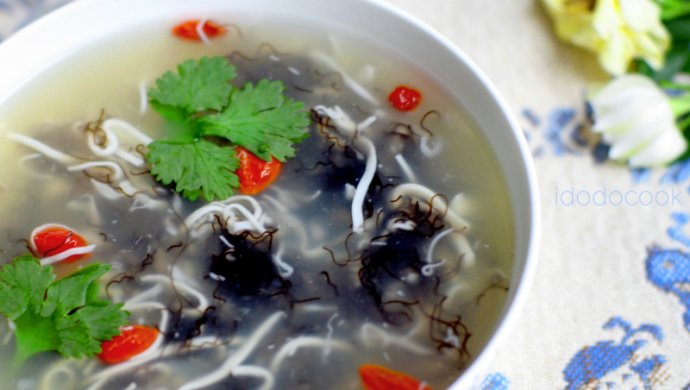 发菜银丝豆腐羹