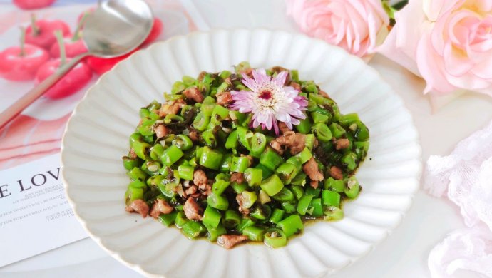 肉末橄榄菜炒四季豆