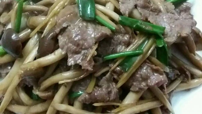茶树菇炒牛肉