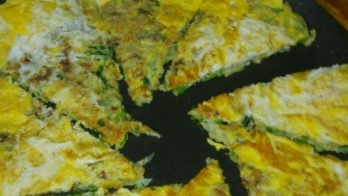 莴苣叶蛋饼(懒人版饼饼)