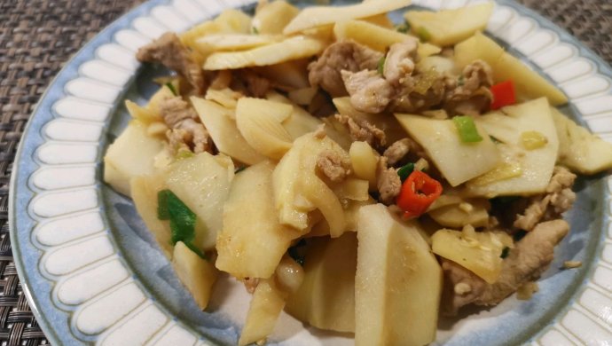 冬笋炒肉片