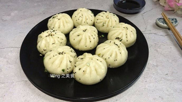 冬菇素菜生煎包