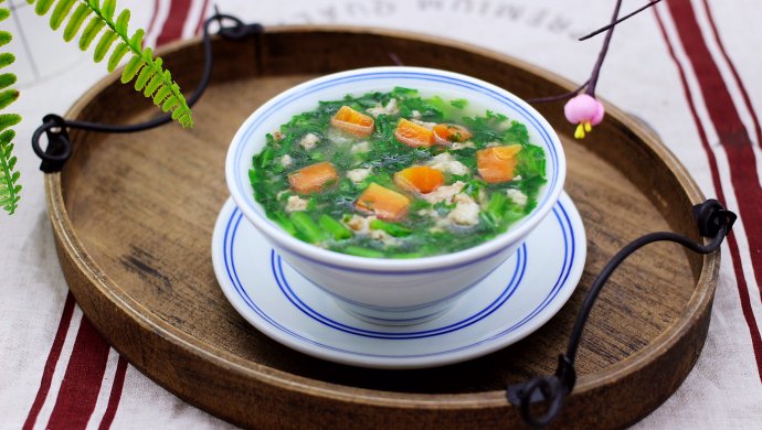茼蒿肉末羹