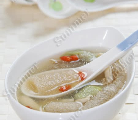丝瓜竹荪鸡丝汤