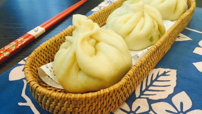 豌豆尖素菜包