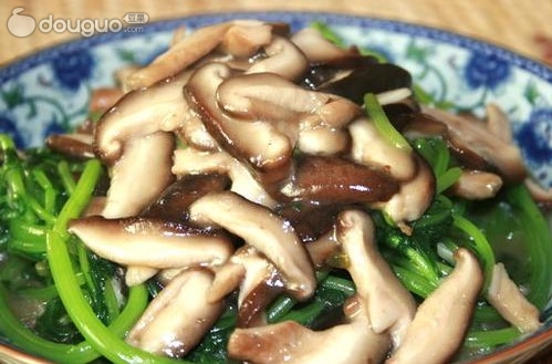 冬菇扒茼蒿