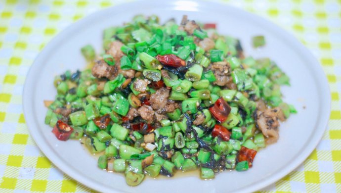肉末橄榄菜炒四季豆