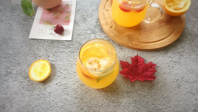冰镇橙汁柠檬饮