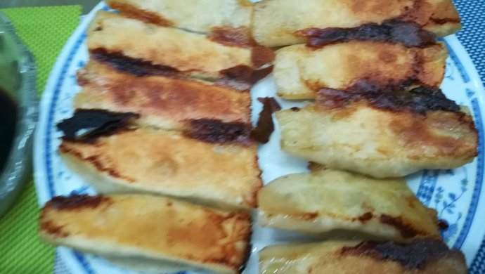 牛肉蒜黄锅贴