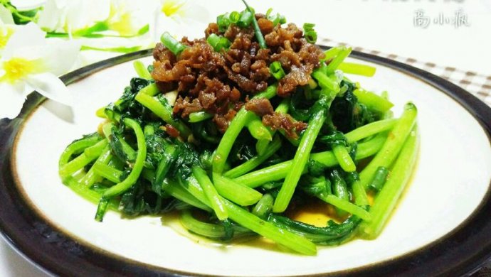 肉末烧茼蒿