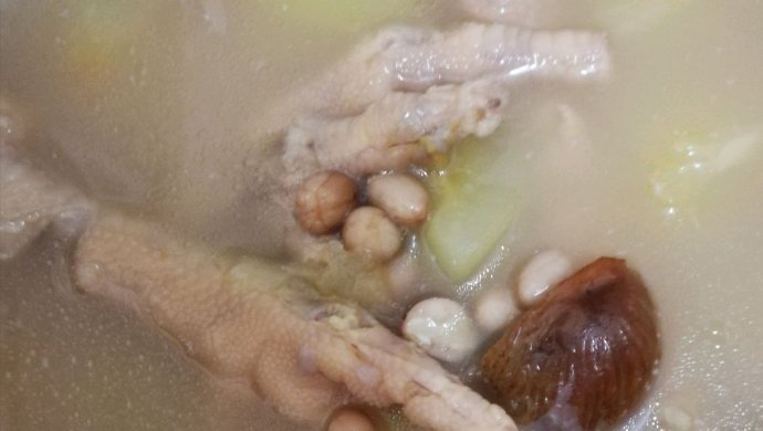 莲子 花生 鸡脚煲青木瓜