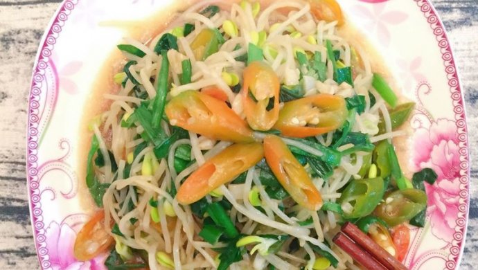 韭菜黄豆芽