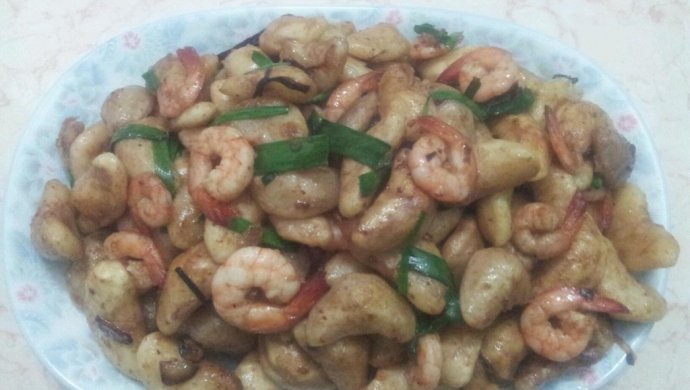 菱角炒虾