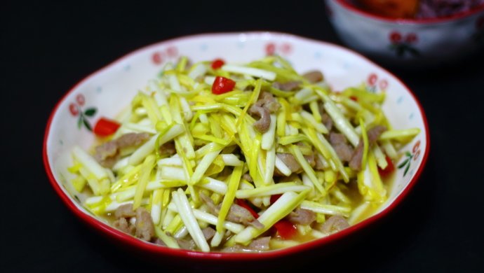 蒜黄炒肉