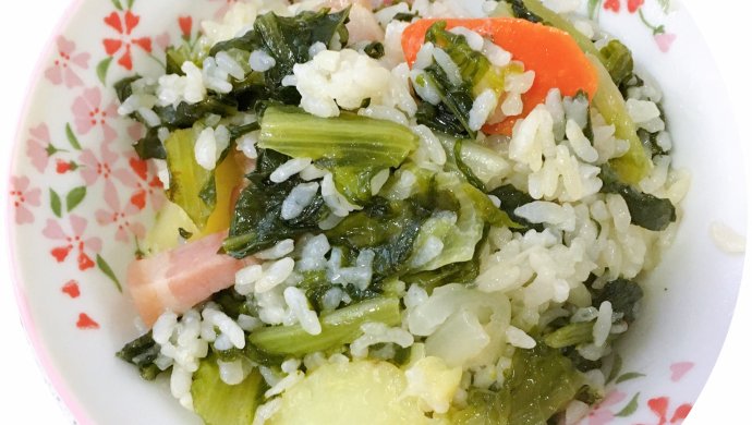 莴笋叶咸肉菜饭