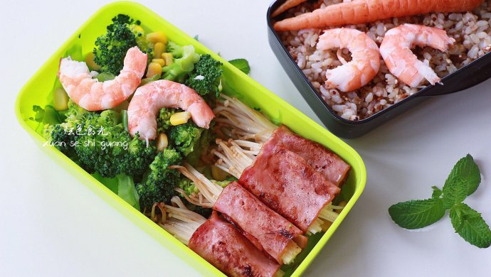 糙米黑麦藜麦饭便当