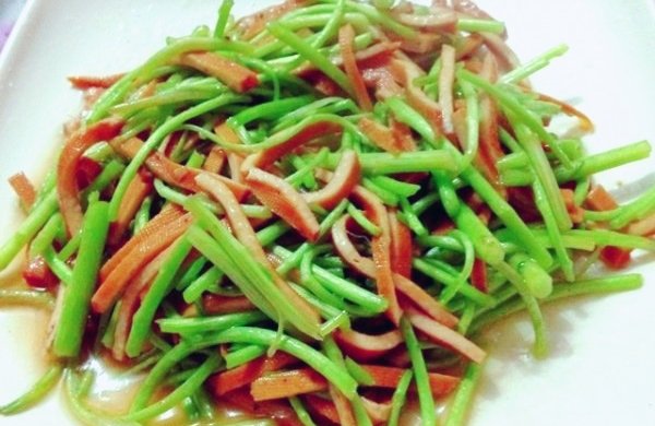 茶干炒芦蒿