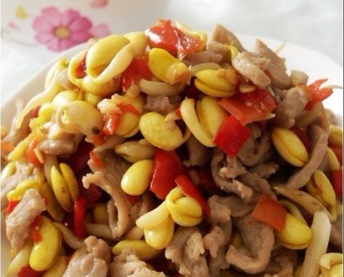 泡椒黄豆芽炒肉丝
