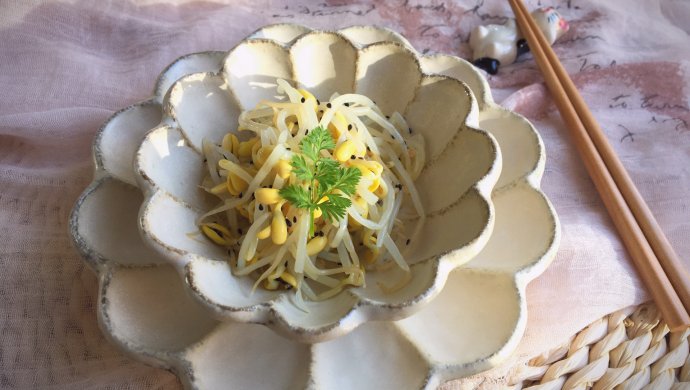 快手韩式拌黄豆芽