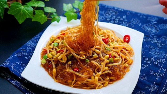 黄豆芽炒粉丝