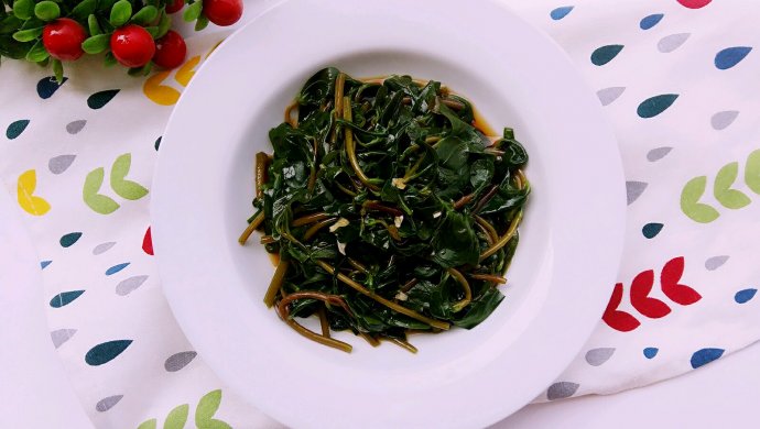 蒜蓉马齿苋~老家最常见的美味野菜