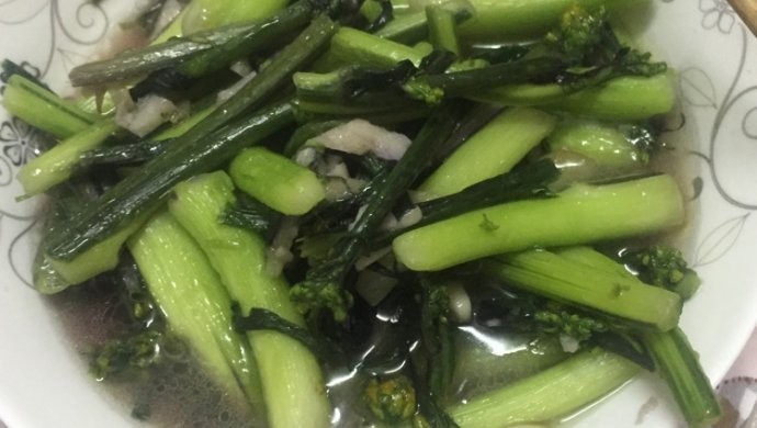 清炒红菜苔