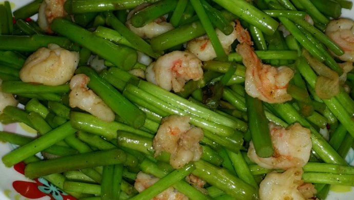 芦蒿炒虾仁