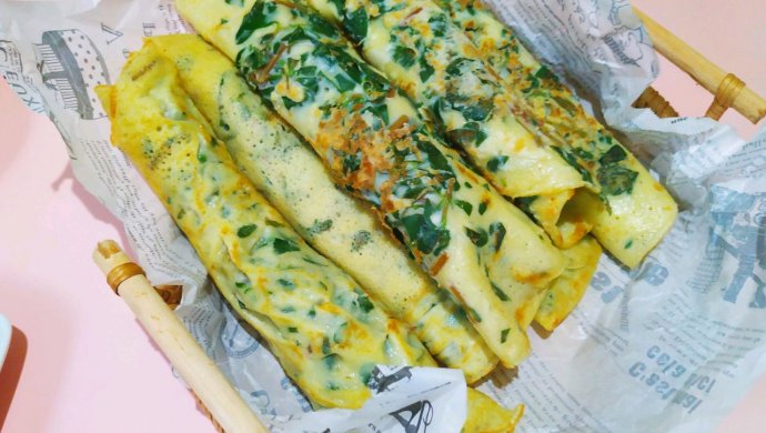 简单又好吃的野菜饼-马齿苋鸡蛋煎饼
