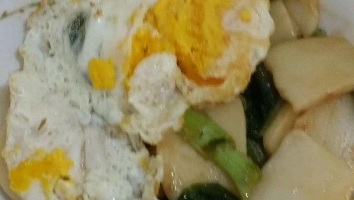 莴笋叶炒年糕
