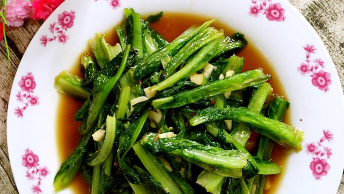 蚝油莴笋叶
