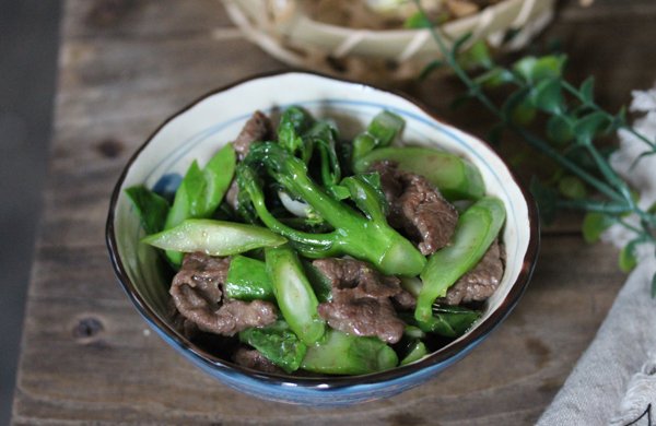 芥兰炒牛肉